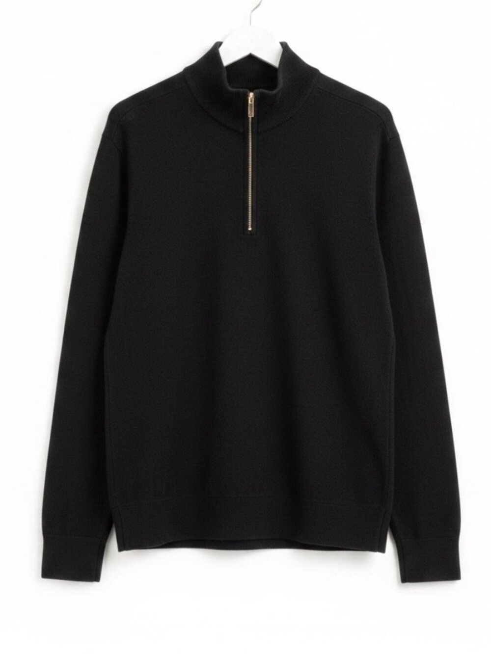 Good Man Brand Sporting Goods 1/4 Zip Pullover Sweatshirt Black XL Cotton Mens